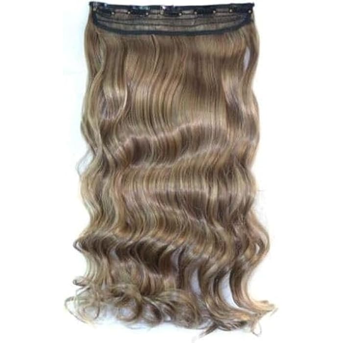DILLARDS Long Wavy Synthetic Hair Extension With 5 Clips Caramel Blonde Brown - Image 1
